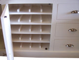 ^8' wide Sideboard with Contrast Top and Wine Rack - Painted with Farrow & Ball®
