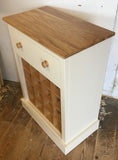 **Wine Rack with Drawer - 16 Bottle Holder - Painted