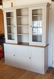 ^2 Door Glazed Door 5' wide Dresser with Hutch