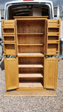 ^Larder Pantry Kitchen Utility Cupboard with Spice Racks (40 cm or 50 cm deep) 2 Door over 2 Door Storage