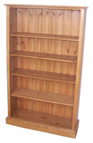 ^Solid Pine Medium Bookcase - 60" High with Adjustable Shelves