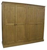 ^4 Door Hall Coat & Shoe or Toys Storage Cupboard with Hooks and Shelves available WITH or WITH- OUT Extra Storage Top Box (35 cm deep) OPTION 1