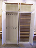 ^TRADITIONAL 4 Door Hall Coat & Shoe Storage Cupboard with Extra Top Storage (35 cm deep)