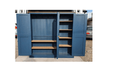 Medium Height Hall & Shoe Storage Cupboard 150 cm high x 150 cm wide with Hooks and Shelves - 3 door (35 cm, 40 cm, 50 cm deep)