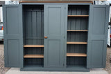 Medium Height Hall & Shoe Storage Cupboard 150 cm high x 150 cm wide with Hooks and Shelves - 3 door (35 cm, 40 cm, 50 cm deep)