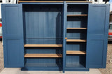 Medium Height Hall & Shoe Storage Cupboard 150 cm high x 150 cm wide with Hooks and Shelves - 3 door (35 cm, 40 cm, 50 cm deep)