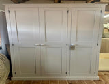 Medium Height Hall & Shoe Storage Cupboard 150 cm high x 150 cm wide with Hooks and Shelves - 3 door (35 cm, 40 cm, 50 cm deep)