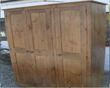 Medium Height Hall & Shoe Storage Cupboard 150 cm high x 150 cm wide with Hooks and Shelves - 3 door (35 cm, 40 cm, 50 cm deep)