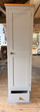 Larder Pantry Cupboard with Spice Rack & Drawer - Narrow 1 Door - (40 cm Deep)