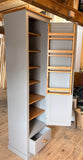 Larder Pantry Cupboard with Spice Rack & Drawer - Narrow 1 Door - (40 cm Deep)