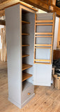 Larder Pantry Cupboard with Spice Rack & Drawer - Narrow 1 Door - (40 cm Deep)
