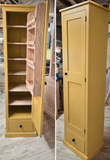 Larder Pantry Cupboard with Spice Rack & Drawer - Narrow 1 Door - (40 cm Deep)