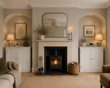 Bespoke Low Hallway Shoe Cupboard 2 Door - Shaker Style (35 cm deep)