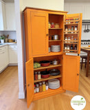 Larder Pantry Kitchen Utility 2 Door over 2 Door Storage Cupboard with Spice Racks (40 cm or 50 cm deep)