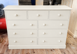 **Solid Pine Merchant Style Chest of 9 Drawers - UK MADE