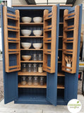 Larder Pantry Kitchen Storage Cupboard with Spice Racks 3 Door (40 cm deep)