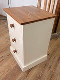 Bedside Cabinet Chest Solid Wood 3 Drawer (Medium) Width: 450mm (17 in), Height: 675mm (26 in), Depth: 405mm (16 in)