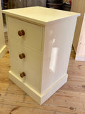 Bedside Cabinet Chest Solid Wood 3 Drawer (Medium) Width: 450mm (17 in), Height: 675mm (26 in), Depth: 405mm (16 in)
