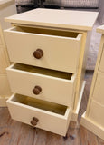 Bedside Cabinet Chest Solid Wood 3 Drawer (Medium) Width: 450mm (17 in), Height: 675mm (26 in), Depth: 405mm (16 in)