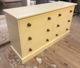 DOUBLE Chest of Drawers Solid Wood 3 Drawers next to 3 Drawers  - 54" wide