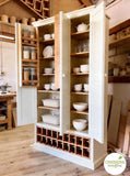 *3 Door Kitchen Larder Pantry with 18 Bottle Wine Rack and Spice Racks (40 cm or 50 cm deep)