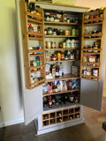 **IN STOCK** ONE only and choice of Paint Colour - *Kitchen Larder Pantry with 12 Bottle Wine Rack and Spice Racks (40 cm deep) 90 cm WIDE