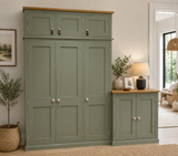 Shallow Hall Coat and Shoe Storage - 5 Door Combination Cupboard - OPTION 1