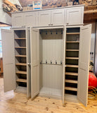 *5 Door Hall Coat & Shoe Storage Cupboard with Extra Top Storage (40 cm deep)