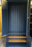 **IN STOCK* 90 cm wide 2 door over 2 door Hallway, Utility, Cloak Room Cupboard - Coat Hooks and Lower Shoe Cupboard