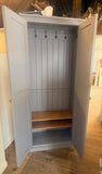 Entrance Hall Cloak Room 2 Door Cupboard with Hooks and Shelves 📢 Add to your CART to reveal the LOWEST price.
