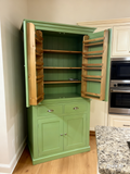 ^2 m HIGH Kitchen 2 Door with 2 over 2 Base - Storage Larder Cupboard with Spice Racks - TRADITIONAL CORNICE