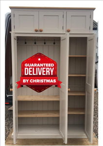 DELIVERED BEFORE CHRISTMAS - IN STOCK **3 Door Hall, Utility, Coat & Shoe with TOP BOX Storage Cupboard (35 cm deep) CHOOSE YOUR COLOUR