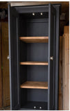 *2m high 2 Door Narrow Tall Display with Wine Rack & Drawer (2 m high x 61 cm wide x 33.5 cm deep)