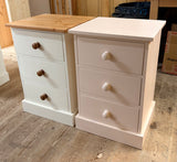 Cheshire Pine Large 3-Drawer Bedside Cabinet, 49 cm Wide