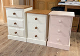 Cheshire Pine Large 3-Drawer Bedside Cabinet, 49 cm Wide