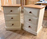 Cheshire Pine Large 3-Drawer Bedside Cabinet, 49 cm Wide
