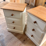Cheshire Pine Large 3-Drawer Bedside Cabinet, 49 cm Wide