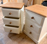Cheshire Pine Large 3-Drawer Bedside Cabinet, 49 cm Wide