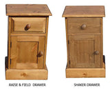 Solid Pine 1 Door 1 Drawer Bedside Chest / Pot Cupboard - UK MADE