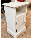 Bespoke Bedside Chest / Pot Cupboard Solid Wood 1 Door and Open Space