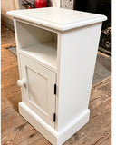 Bespoke Bedside Chest / Pot Cupboard Solid Wood 1 Door and Open Space