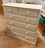 **Solid Pine 2 over 4 Chest of Drawers - 36" wide
