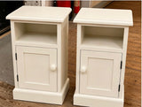 Bespoke Bedside Chest / Pot Cupboard Solid Wood 1 Door and Open Space