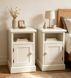 Bespoke Bedside Chest / Pot Cupboard Solid Wood 1 Door and Open Space