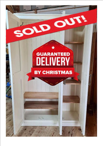 **NOW SOLD OUT** DELIVERED BEFORE CHRISTMAS - IN STOCK **3 Door Hall, Utility Room, Cloak Room Coat & Shoe Storage Cupboard (35 cm deep) - CHOOSE YOUR COLOUR