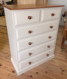 Chest of Drawers - Solid Pine 2 over 4 (or 5 Full Drawers) - 36" wide
