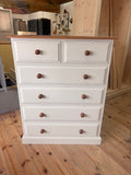 Chest of Drawers - Solid Pine 2 over 4 (or 5 Full Drawers) - 36" wide