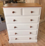 Chest of Drawers - Solid Pine 2 over 4 (or 5 Full Drawers) - 36" wide