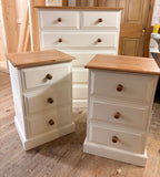 Cheshire Pine Large 3-Drawer Bedside Cabinet, 49 cm Wide