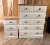 Cheshire Pine Large 3-Drawer Bedside Cabinet, 49 cm Wide